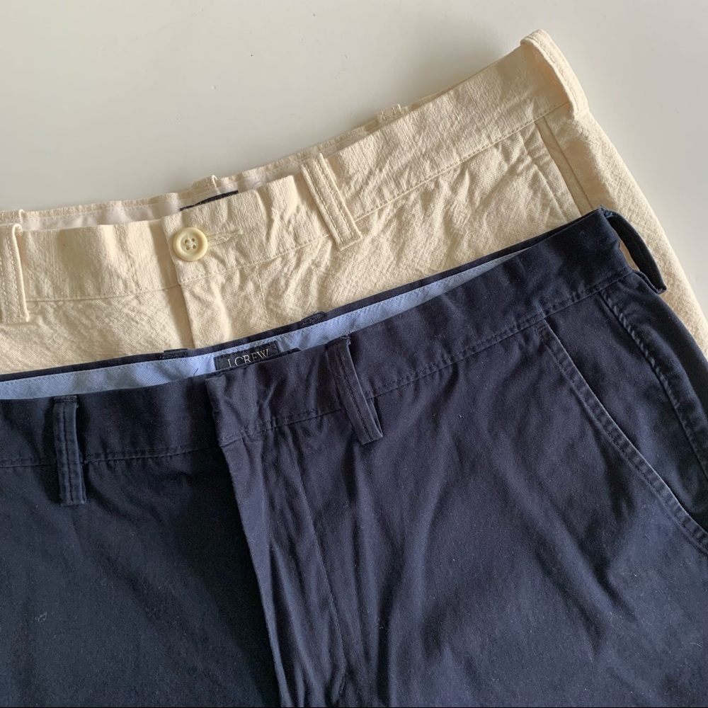Men’s J. Crew 34W Shorts Bundle, Blue & White